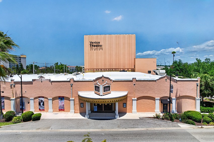 An exterior view of Venice Theatre, which has rebuilt its Jervey Theatre and its flytower following its destruction by Hurricane Ian in 2022. An exterior view of Venice Theatre, which has rebuilt its Jervey Theatre and its flytower following its destruction by Hurricane Ian in 2022.