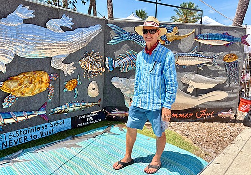 Metal sculptor John Grammer has honed his crafting skills through various stages of his careers in construction and prop work for film. Now, he said he appreciates getting to fine tune the work he presents at shows like last weekend's St. Armands Circle Craft Festival.