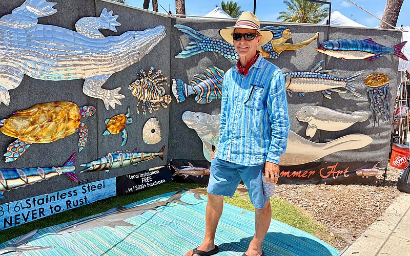 Metal sculptor John Grammer has honed his crafting skills through various stages of his careers in construction and prop work for film. Now, he said he appreciates getting to fine tune the work he presents at shows like last weekend's St. Armands Circle Craft Festival.