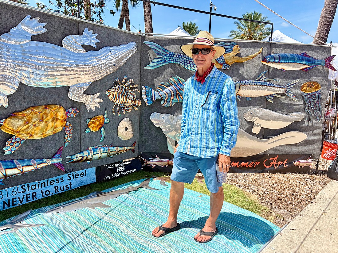 Metal sculptor John Grammer has honed his crafting skills through various stages of his careers in construction and prop work for film. Now, he said he appreciates getting to fine tune the work he presents at shows like last weekend's St. Armands Circle Craft Festival.