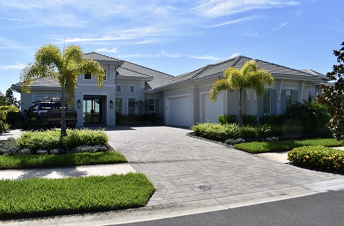 This home at 616 Blue Shell Loop in Wild Blue at Waterside sold for $3 million. Built in 2024, it has five bedrooms, four-and-a-half baths, a pool and 3,756 square feet of living area.