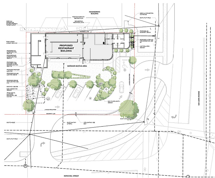 The Jacksonville Planning Commission and City Council granted approvals for redevelopment of what was then called Duval Fish Co. in a former Fairfax neighborhood gas station at 4323 Herschel St. This was the site plan for the dining spot, now called The Buoy. The Jacksonville Planning Commission and City Council granted approvals for redevelopment of what was then called Duval Fish Co. in a former Fairfax neighborhood gas station at 4323 Herschel St. This was the site plan for the dining spot, now called The Buoy.