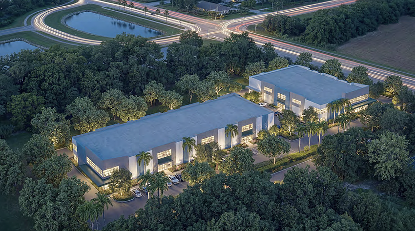 This rendering shows what a two-building campus would look like for Handcrafted Iron Doors at 50 Debrecen Road off Fruitville Road. This rendering shows what a two-building campus would look like for Handcrafted Iron Doors at 50 Debrecen Road off Fruitville Road.