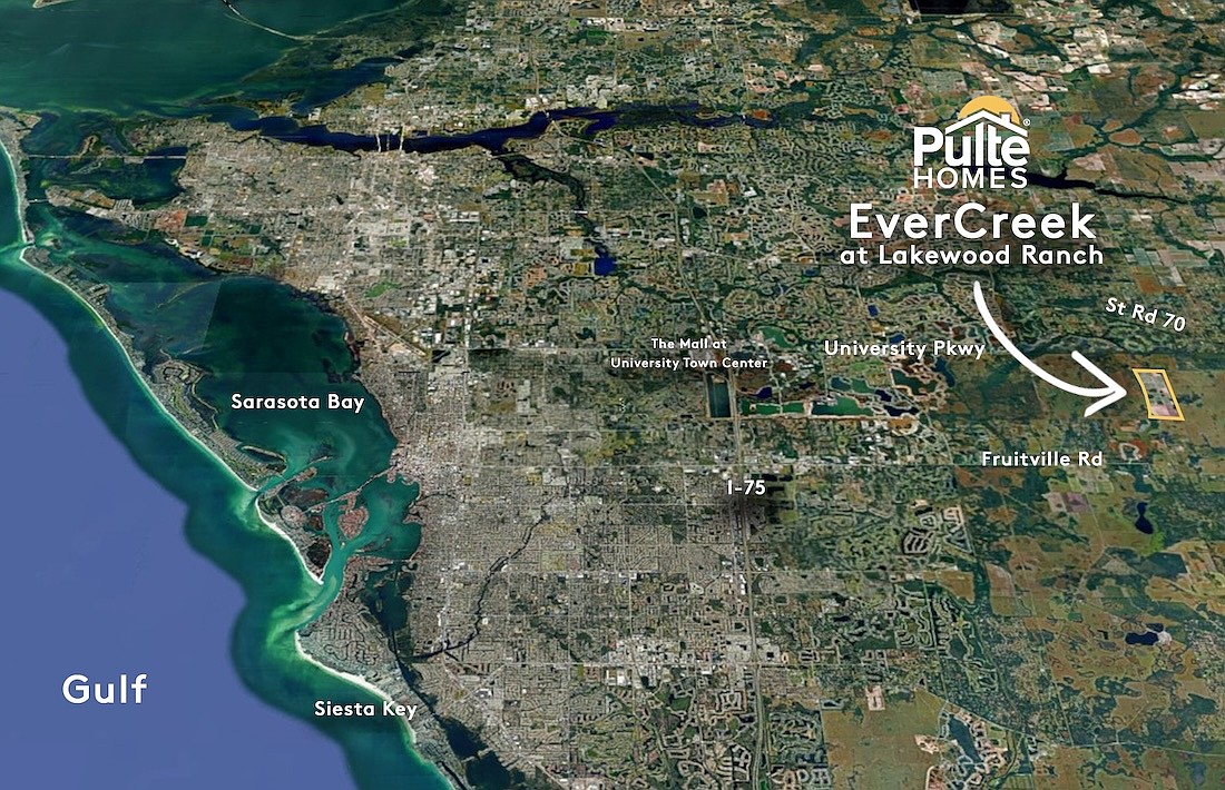 EverCreek at Lakewood Ranch will be built by Pulte Homes off Bourneside Boulevard.
