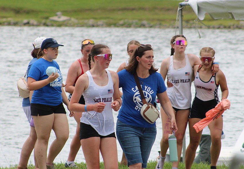 Approximately 2:30 p.m. Thursday, storm clouds and lighting moved over Nathan Benderson Park. Rowers on the lake who were competing were told to 