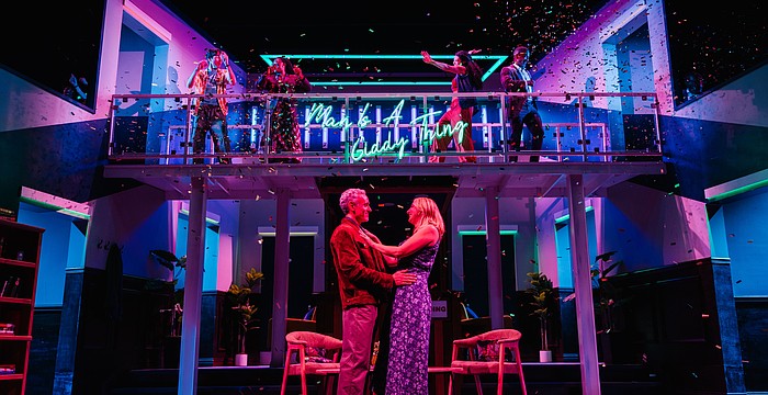 Most of the action in Asolo Repertory Theatre's "Lady Disdain" takes place in a studio where romantasy audiobooks are recorded.