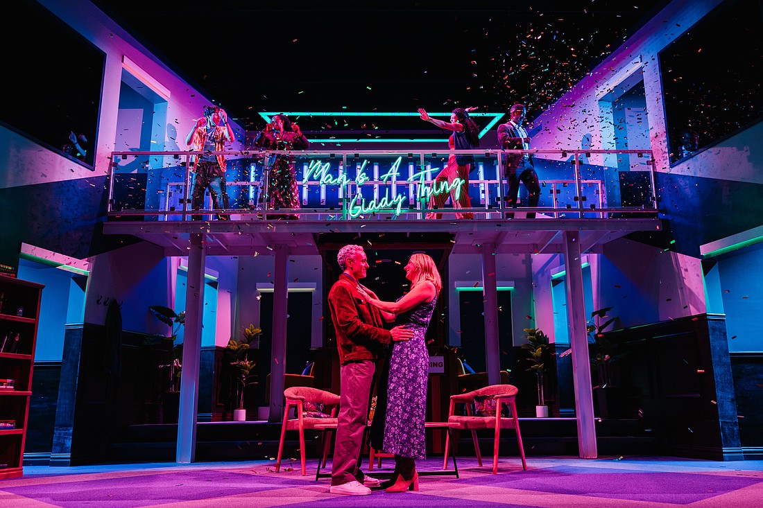 Most of the action in Asolo Repertory Theatre's "Lady Disdain" takes place in a studio where romantasy audiobooks are recorded.