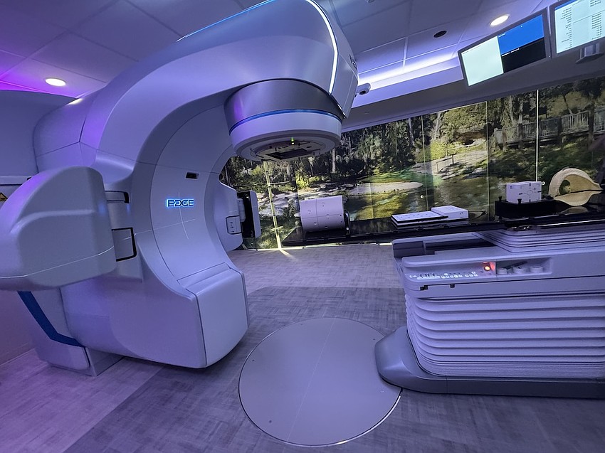 A linear accelerator on the first floor of the Milman-Kover Cancer Pavilion treats brain cancer.