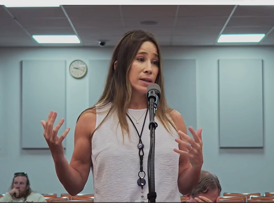 Utilities Director Shannon Ponitz presents an update on Daytona Beach's stormwater management efforts and ongoing flood mitigation studies. Screenshot