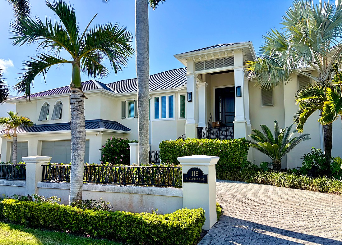 The home at 119 N. Warbler Lane sold for $6.55 million. Built in 1997, it has three bedrooms, four baths, a pool and 5,099 square feet of living area.