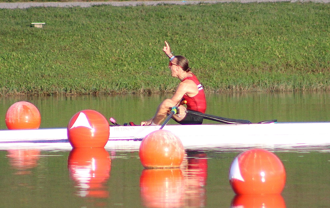 Boston's Simeon John of Community Rowing celebrates his title in the USRowing Junior National Championships Sunday at Nathan Benderson Park in Sarasota. Would Nathan Benderson Park be around if Sarasota County didn't have access to property taxes?