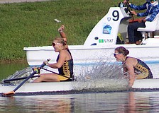 Inglemoor High School rowers Krista Alyakin and Karlie Vince made a splash by winning the Women's Youth 2- class at the USRowing Junior National Championships on Sunday at Nathan Benderson Park.