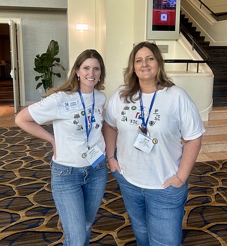 Flagler County School Board members Lauren Ramirez and Janie Ruddy attended the Florida School Boards Association summer conference in Tampa. Courtesy photo