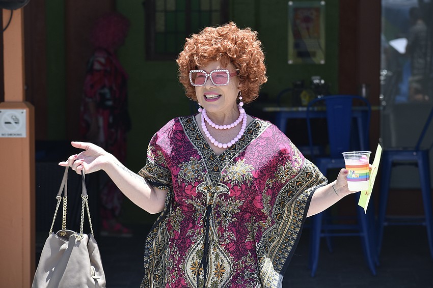Marie Carlock shows her style.