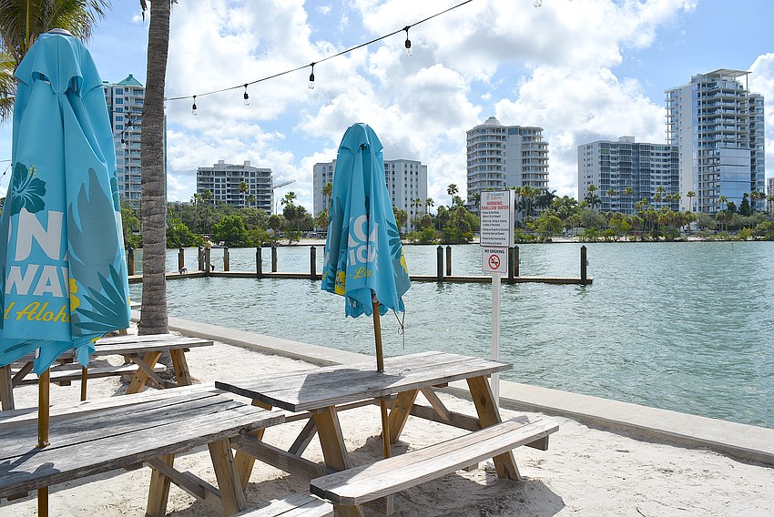 The dock at O'Leary's Tiki Bar is proposed to be rebuilt to accommodate a future water taxi service plus day dock capacity. The dock at O'Leary's Tiki Bar is proposed to be rebuilt to accommodate a future water taxi service plus day dock capacity.