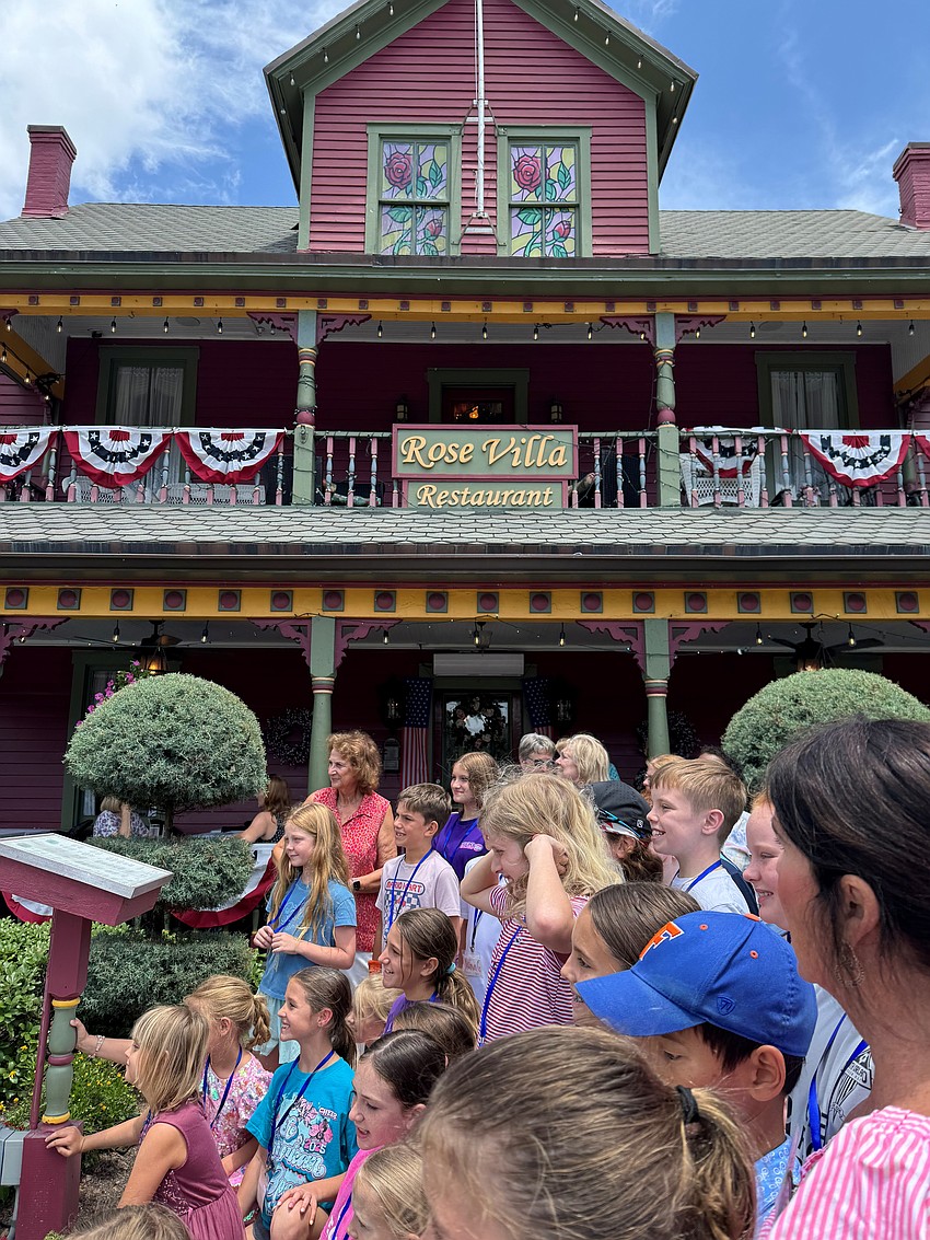 Discovers enjoyed lunch at Rose Villa during the Ormond Beach Historical Society camp. Courtesy photo