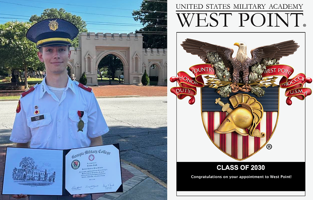 Cadet 2nd Lt. Clifton L. Cook, a former member of the Ormond Beach Composite Squadron has been appointed to the U.S. Military Academy at West Point. Courtesy photo