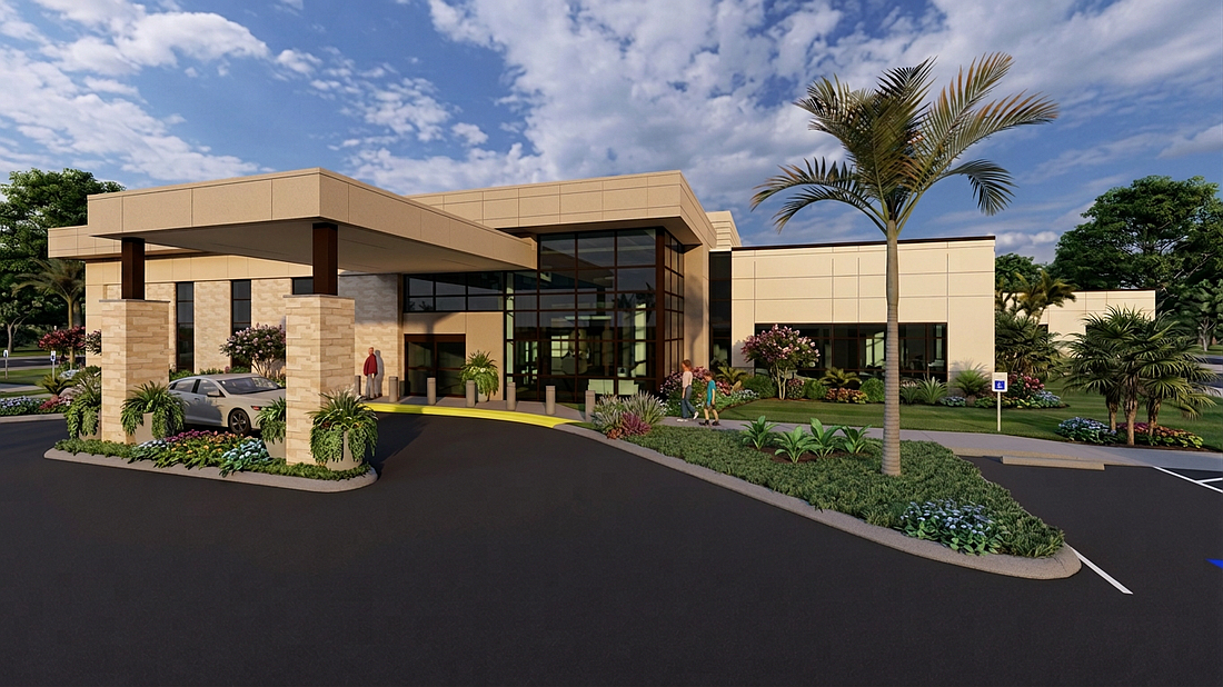 A rendering of the Exalt Health inpatient Rehabilitation Hospital being built at 6810 Simmons Loop in Riverview.