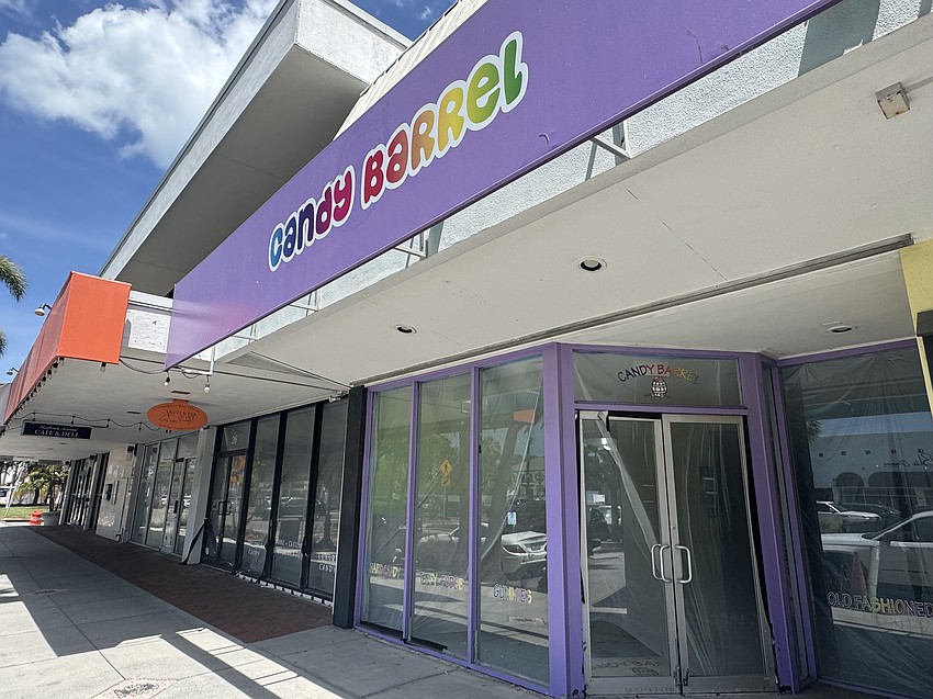 This former candy store, pictured in April 2025, has been vacant since the 2024 storms. This former candy store, pictured in April 2025, has been vacant since the 2024 storms.