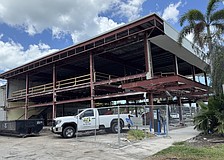 Work was underway along Madison Drive at Boulevard of the Presidents in late May.