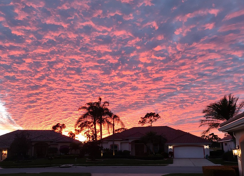 Robert Estes captured this sunset and unique cloud pattern over Arbor Lakes Estates at Mote Ranch.