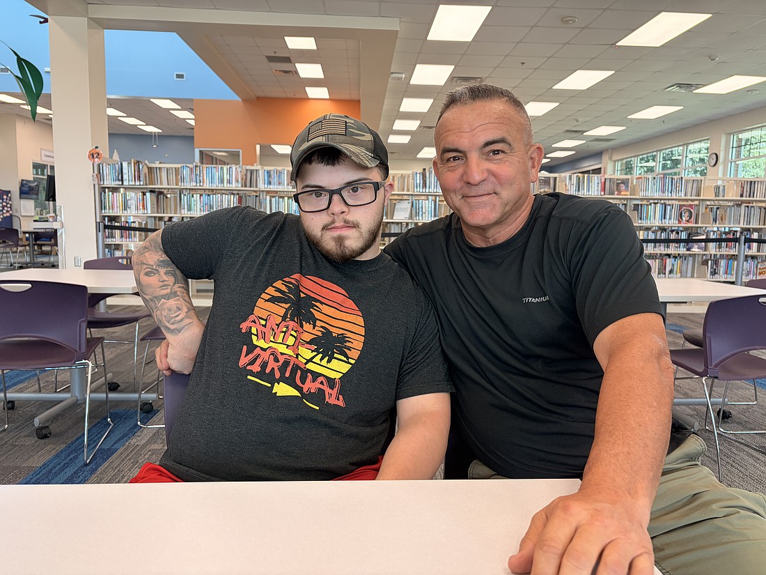 Calvin and Brian Sanders love spending time together.