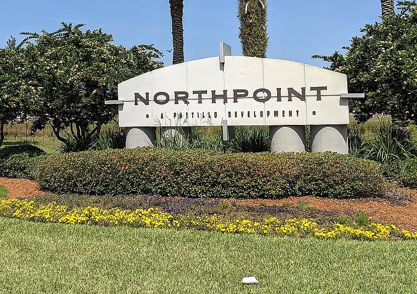The sign for Atlanta-based Pattillo Industrial Real Estate’s NorthPoint Industrial Park in North Jacksonville.