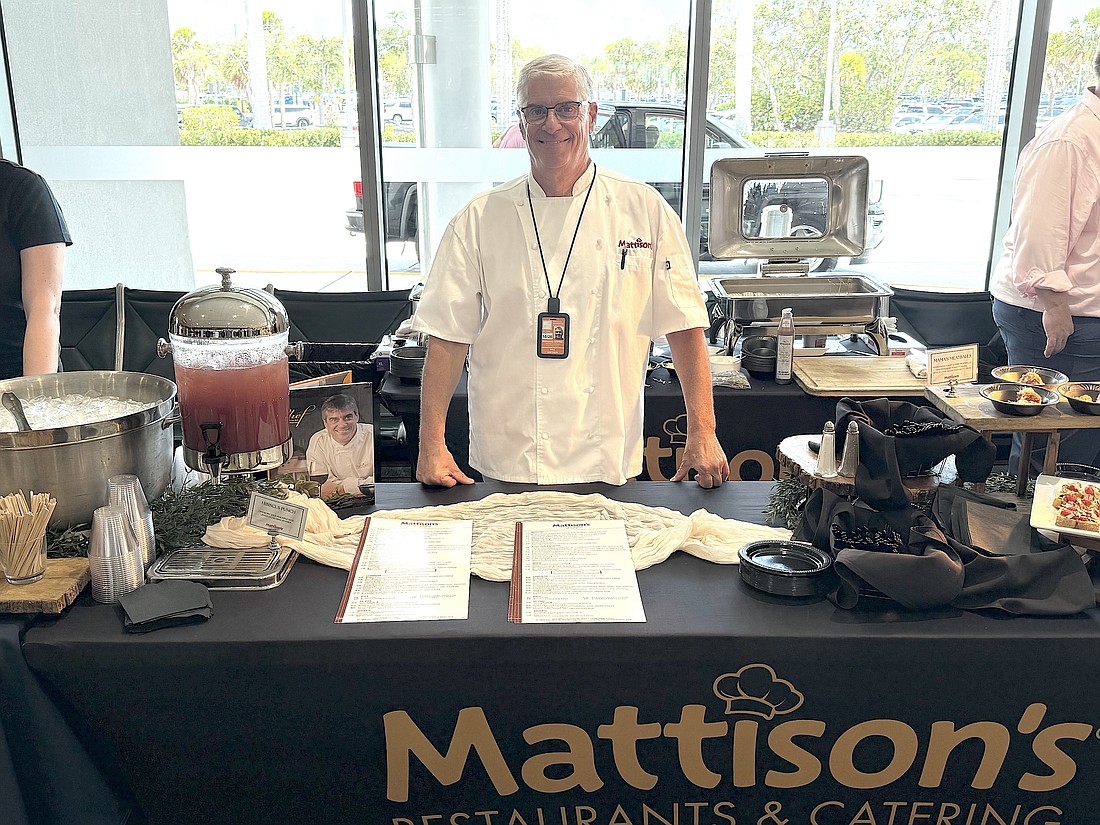Paul Mattison, chef and owner of Mattison's, at SRQ Airport's First Class Flavors tasting event.