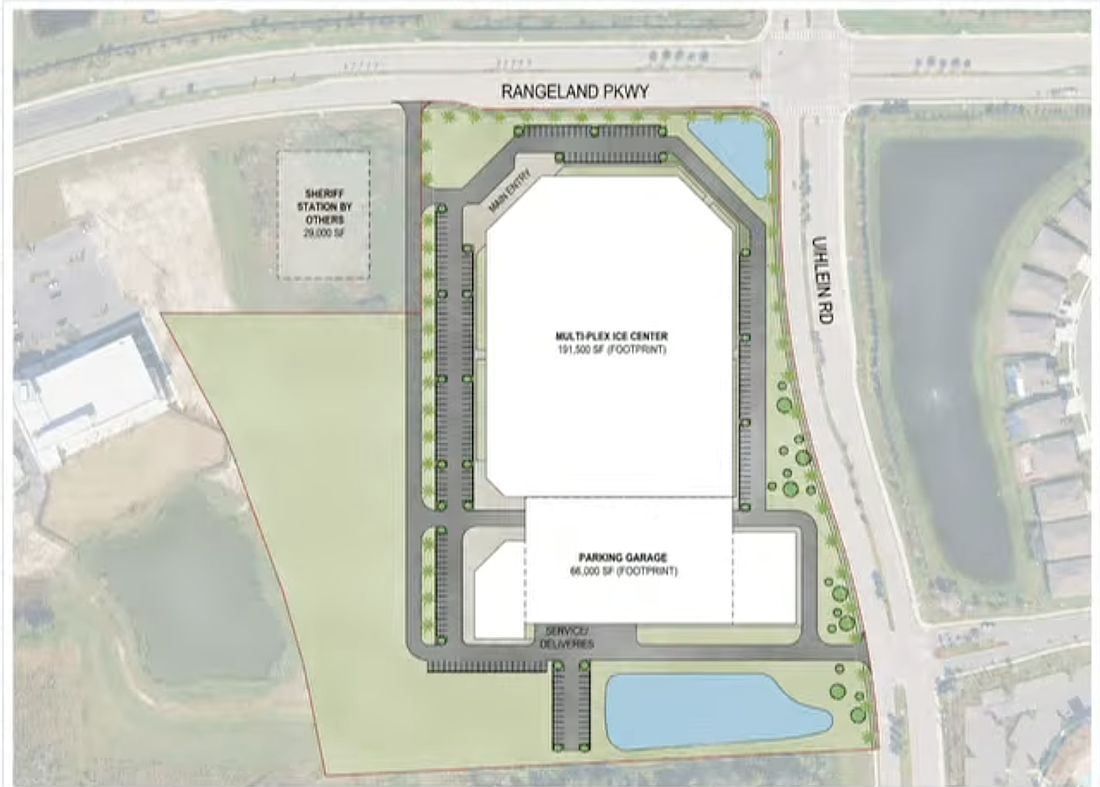 A proposed multiplex would be located on the Premier Sports Campus North.