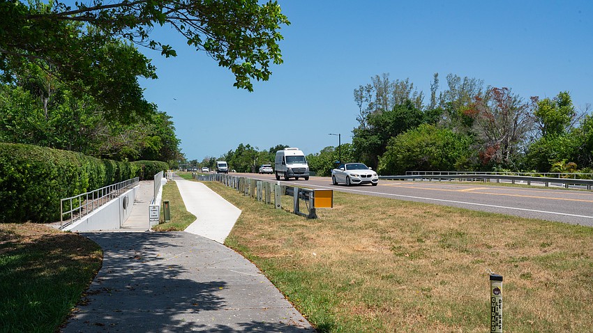 The Gulf of Mexico Drive pedestrian tunnel is easy to miss while driving on the state road, but more obvious to pedestrians on the sidewalk. The Gulf of Mexico Drive pedestrian tunnel is easy to miss while driving on the state road, but more obvious to pedestrians on the sidewalk.