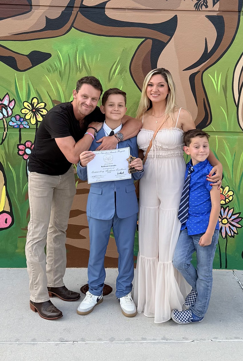 Chance Conrado, Kelbran Conrado, Miranda Conrado and Declan Conrado have enjoyed their time at Myakka City Elementary, but are glad to be together for another three years at Lake Manatee K-8. Chance Conrado, Kelbran Conrado, Miranda Conrado and Declan Conrado have enjoyed their time at Myakka City Elementary, but are glad to be together for another three years at Lake Manatee K-8.