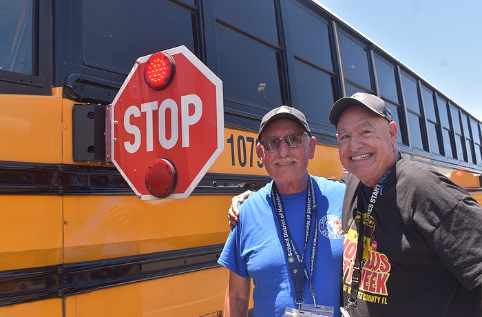 The School District of Manatee County Bus Attendant Rolando Giz and Bus Driver Richard Dymond said community members need to be more mindful of passing buses, especially when the stop sign is out, as it puts the students at risk on busy roads.