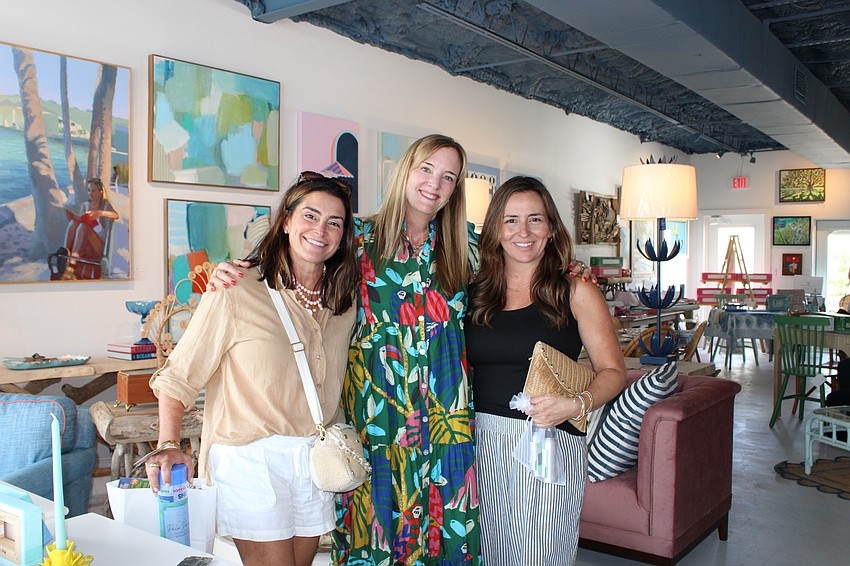 Michelle Romine, Ellen Wuagneux and Caroline Nielubowicz were three of the featured vendors at Summer Night Out.