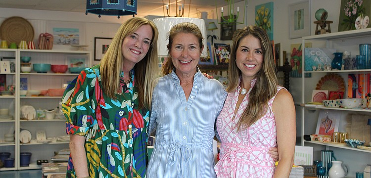 Ellen Waugneux, Heather Rippy and Stephanie Troxler at the first Summer Night Out of the summer season.