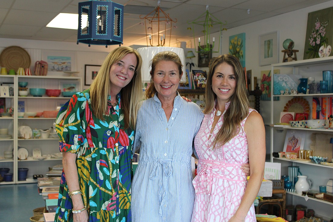 Ellen Waugneux, Heather Rippy and Stephanie Troxler at the first Summer Night Out of the summer season.