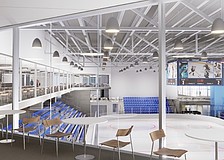 Official renderings for the multiplex will be completed after the site boundaries are finalized, but this rendering offers a glimpse of what the facility at Premier Sports Campus North could look like.