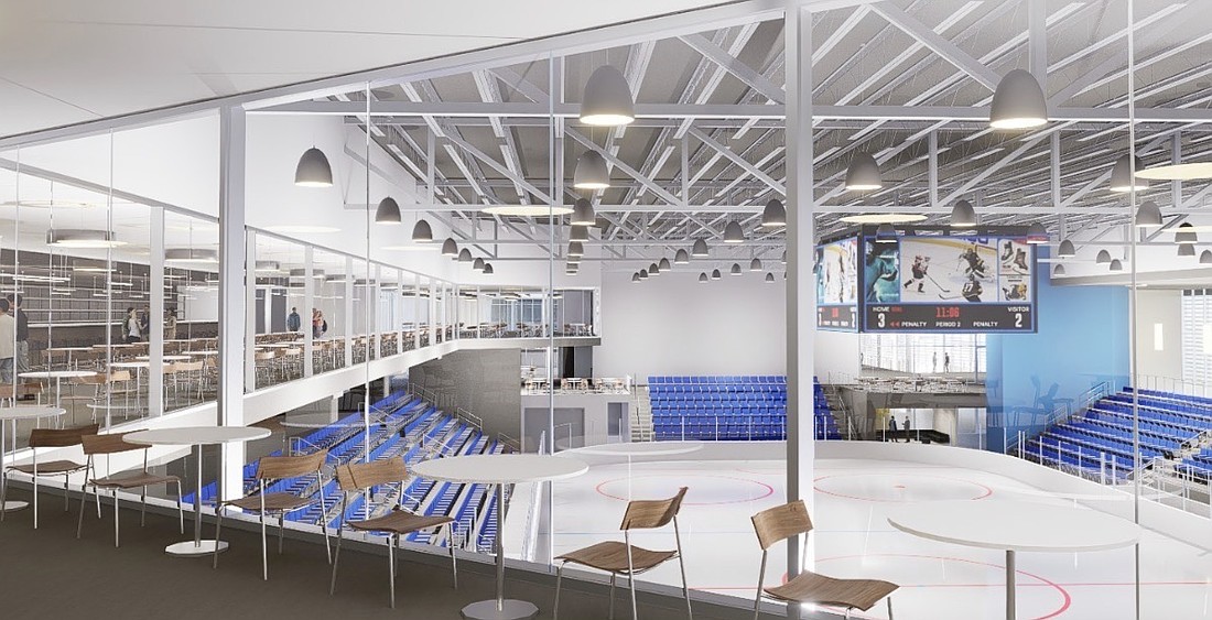 Official renderings for the multiplex will be completed after the site boundaries are finalized, but this rendering offers a glimpse of what the facility at Premier Sports Campus North could look like.
