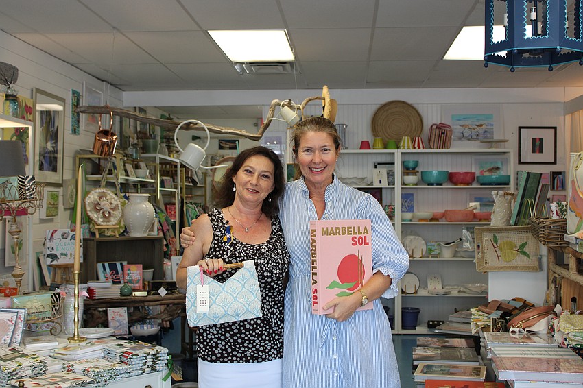 Irina LaRose, co-owner of Design2000, and Heather Rippy, owner of Driftwood Beach Home and Garden, show off a few favorite items.