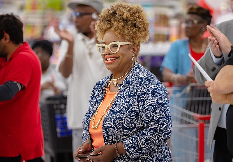 Jacksonville City Council member Ju'Coby Pittman, whose District 10 includes the Winn-Dixie store at 201 W. 48th St., attends an opening of the store on June 20.