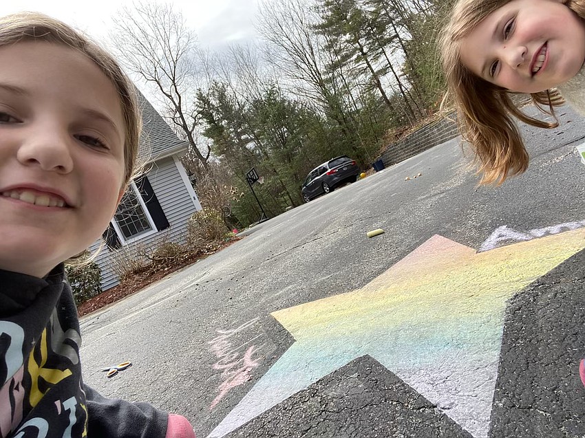 The Evancic sisters said some of their earliest memories of art consisted of drawing with sidewalk chalk in their driveway. The Evancic sisters said some of their earliest memories of art consisted of drawing with sidewalk chalk in their driveway.