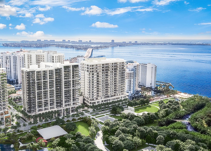 To the left is Kolter Group's 1000 Boulevard of the Arts project with 117 condos and 174 room for a Hyatt Centric hotel. To the right is a separate condo tower planned by the developer.