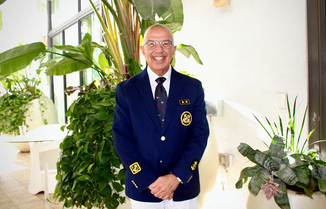 Commodore Saul Landesberg assumed his new leadership role with the Bird Key Yacht Club at the passing of the gavel on June 20 at Art Ovation Hotel.