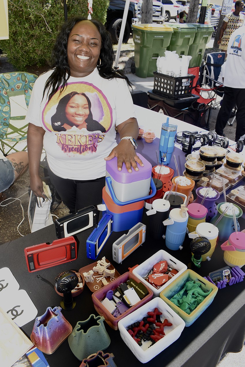 Lakieffa Nickens of Keke's Kreations produces custom-made items, and showcased some she created for the event.