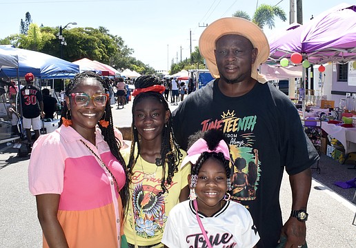 Shanty Mann, Kaitlyn Presha, 11, Tyanna Mann, 8 and Tyrone Mann attended the event to support its organizer and Tyrone Mann's cousin Gwendalyn Fleetwood.