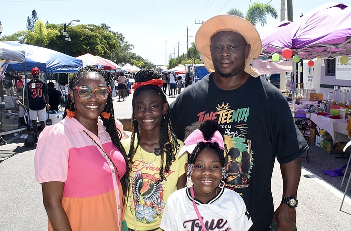 Shanty Mann, Kaitlyn Presha, 11, Tyanna Mann, 8 and Tyrone Mann attended the event to support its organizer and Tyrone Mann's cousin Gwendalyn Fleetwood.