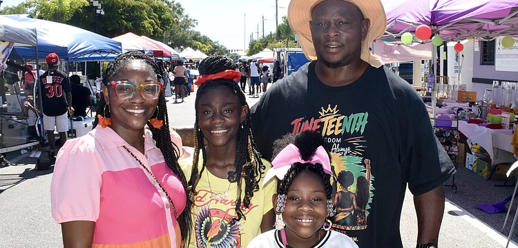 Shanty Mann, Kaitlyn Presha, 11, Tyanna Mann, 8 and Tyrone Mann attended the event to support its organizer and Tyrone Mann's cousin Gwendalyn Fleetwood.