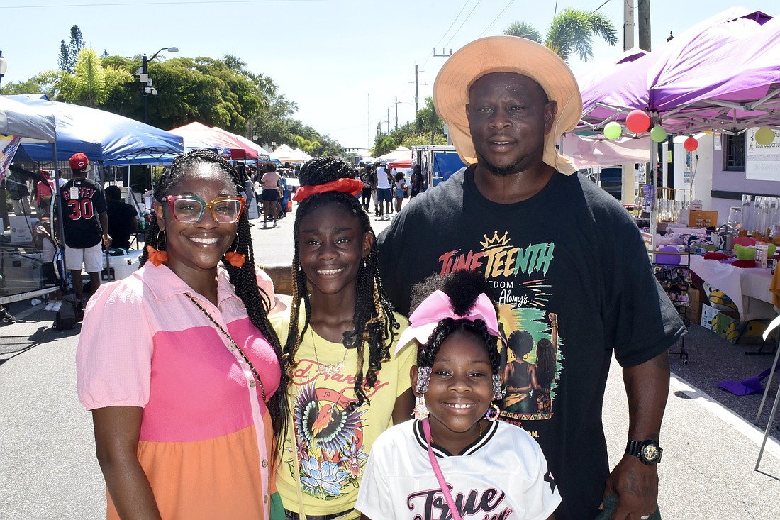 Shanty Mann, Kaitlyn Presha, 11, Tyanna Mann, 8 and Tyrone Mann attended the event to support its organizer and Tyrone Mann's cousin Gwendalyn Fleetwood.