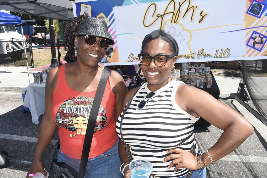 Lanora Smiley and Gina Beckum enjoy the festival.