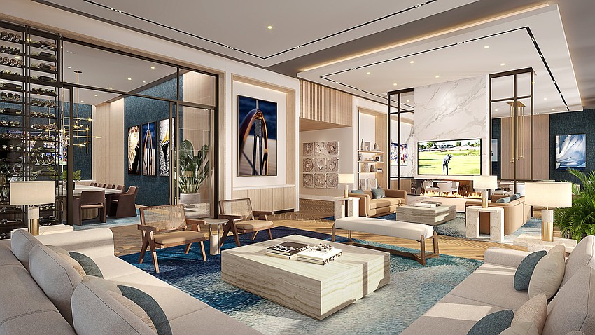 A rendering of the Club Room at the Hyatt Centric hotel.