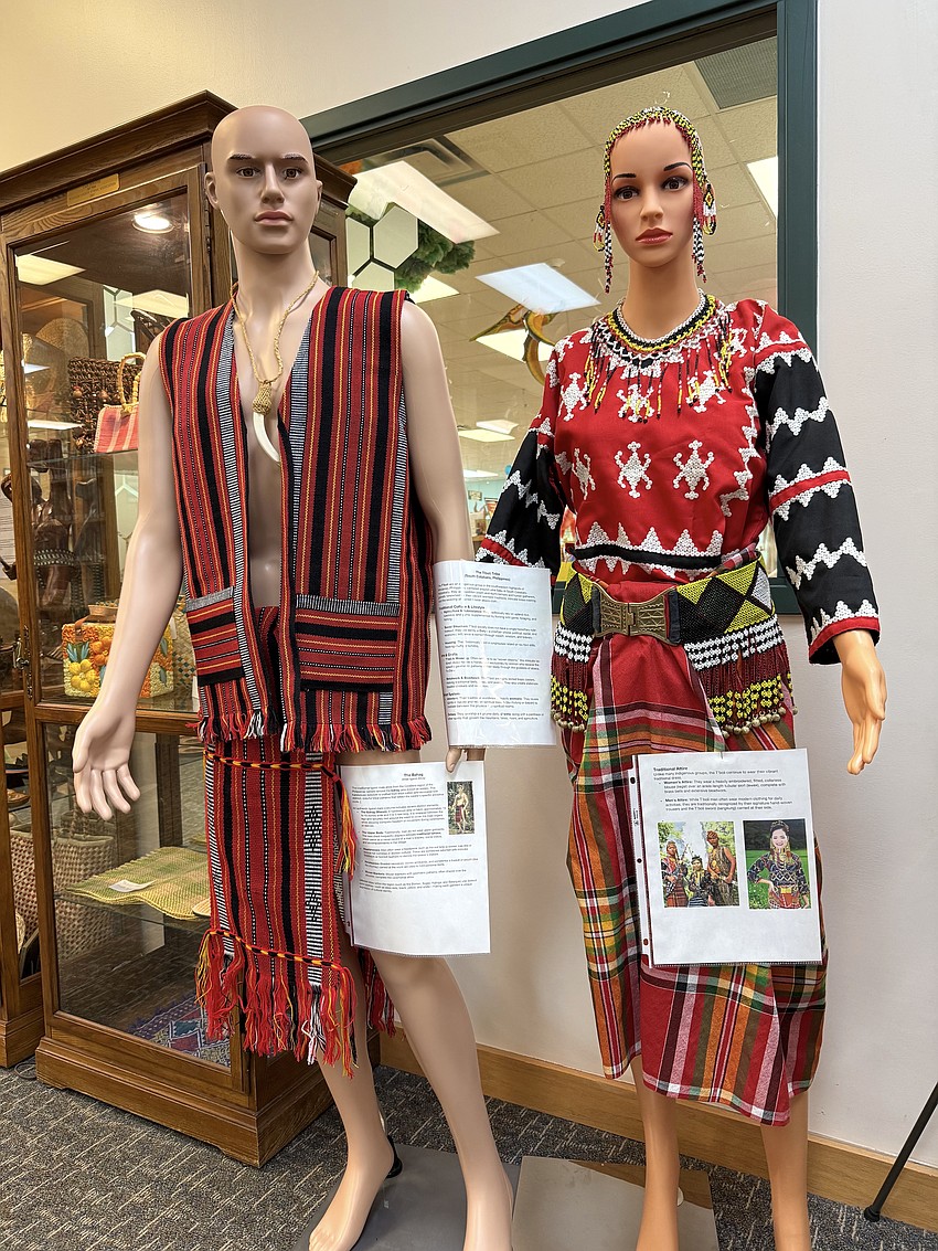 The Philippine American Association of Palm Coast's cultural exhibit at the Palm Coast Library features traditional clothing, educational displays and cultural artifacts. It runs through July 11. Courtesy photo The Philippine American Association of Palm Coast's cultural exhibit at the Palm Coast Library features traditional clothing, educational displays and cultural artifacts. It runs through July 11. Courtesy photo